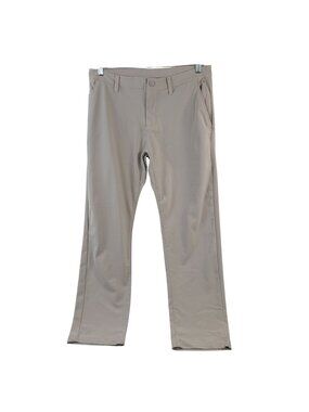 Kenneth Cole Men's Active Beige Pants 34x30 Slim Fit Lightweight Polyester Blend